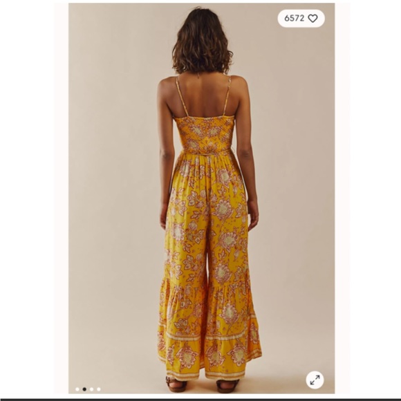 NWT Free People Little Of Your Love Jumpsuit in Marigold Combo - Picture 2 of 16